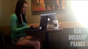 Girl At Computer Watching Porn - Making HOT Girls Watch Gay Porn Prank
