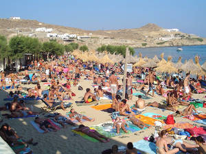 naked beach crowd - Elia mykonos nudist Â· Â«