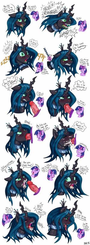 Mlp Chrysalis Porn - Queen Chrysalis, Twilight Sparkle, Mlp, My Little Pony, Porn, Gritted  Teeth, Comics, Lip Biting, Denial