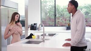 naked roommate - Shameless roommate walking around naked and gets BBC in her pussy