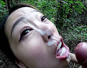 Asian Woman Facial Porn - Asian Girl Facial in the woods - ThisVid.com