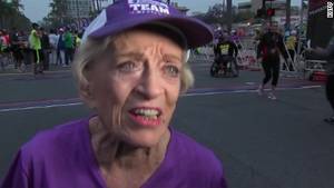80 Year Old Woman Boy Porn - 92-year-old becomes oldest woman to complete marathon