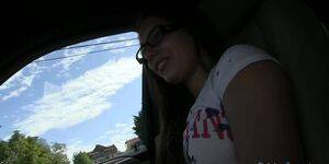 Naughty Teen With Glasses - Naughty Girl With Glasses Takes Cock In Public - Jenny Glam - Tnaflix.com