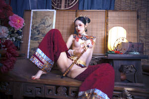 asian nude art - Chinese girl in traditional clothes - Cover Art Porn Pic - EPORNER