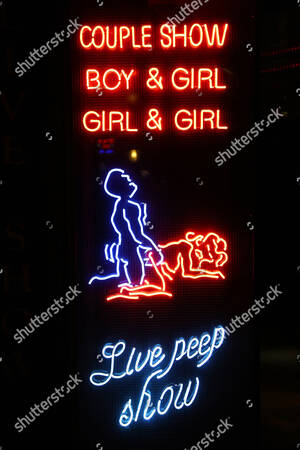 couple live sex show amsterdam - Neon Lights Sex Palace Porn Shop Editorial Stock Photo - Stock Image |  Shutterstock
