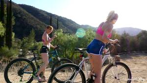 Bicycle Lesbians - Two bike-riding babes stop to have a nice little lesbian ... | Any Porn