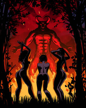 Devil Porn Art - Rule 34 - 3girls ass au (artist) breasts devil fire horns nipples pecks  satan worship | 5668172