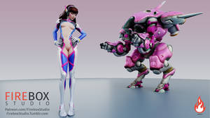 mecha hentai videos - D.Va FireboxStudio Mech Overlook