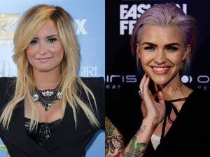 Demi Lovato Naked Lesbian - Ruby Rose reveals she had lesbian fling with <i>X Factor</i> judge Demi  Lovato - 9Celebrity