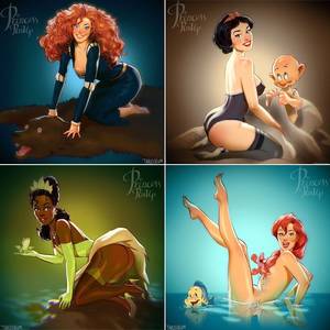 animated erotic disney - Whoa â€” See the Disney Princesses in a Whole New (and Titillating) Way