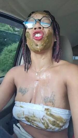 ebony car - Scat smeared ebony drives with car - ThisVid.com