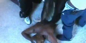 asian roughed up - asian roughed up like a true whore and destroyed by big black cocks