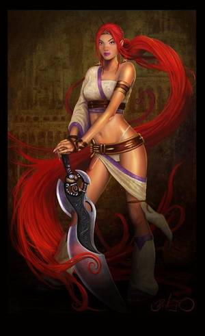 heavenly sword porn cartoon - This is Nariko, the beautiful warrior who wields the awesome Heavenly Sword.  Done in Painter from original pencil sketch scan. Nariko by Simon Buckroyd