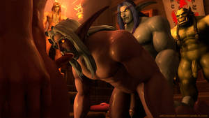 Night Elf Porn 3d - 3d abs anal anal_sex archmagerykarr balls bara blood_elf braids cum  cum_in_mouth erection fellatio gay male male_only