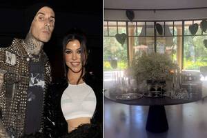 Kourtney Kardashian Blowjob Porn - Kourtney Kardashian Shares Look at Gender Reveal Party with Travis Barker