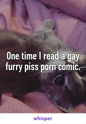 Gay Furry Piss Porn - One time I read a gay furry piss porn comic.