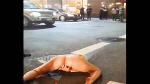 drunk chicks nude - Naked drunk woman in the street | voyeurstyle.com