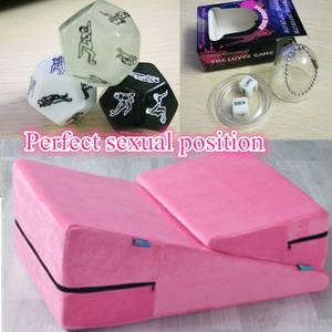 Chair Sex Positions - Pink Love Cube Chair Beds+4 Sex Dice Sexo Wedge Adult Pillows Passionate Sexual  Position