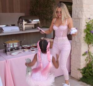 Girls Do Porn Khloe - Khloe Kardashian displays her thinner-than-ever waist & legs in tight  corset with her daughter True, 4, in Hulu teaser | The US Sun