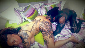 black whore tattoo - Black bull tearing pussy of tattooed black...