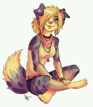 Furry K9 Porn - I just discovered *Nekoshiba today, and her lovely character, Jenna. I just  had to draw some fanart/gift art of that character she was too  sweet-looking.