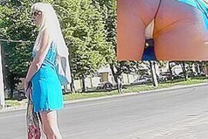 air upskirt - Public upskirt in the fresh air of the blonde female, watch free porn  video, HD XXX