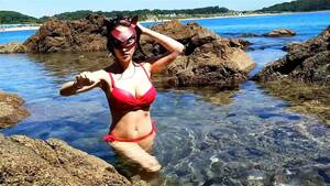 beach girls amateur - Great amateur porn on the beach near the rocks - ViralPornhub.com