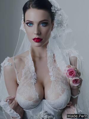 huge bride tits - Porn image of bows big tits portrait lipstick huge boobs wedding big cock  created by AI