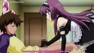 anime handjob - Mischievous anime maid gives a vigorous handjob before riding dick balls  deep - CartoonPorn.com