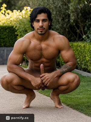 arab morphed cock - Horny Arab Muscle Jock with Huge Cock and Mane Exposing Blue Eyes and  Landing Strip Pussy | Pornify â€“ Free PremiumÂ® AI Porn