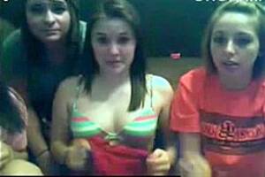 cam boob flash - 4 playful girls flash their tits and ass on cam, watch free porn video, HD  XXX