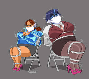 Deviantart Bbw Tall Women Porn - Abby and Aoko - by fiftyshadeofgag by Nailleha on DeviantArt