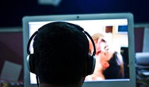 Having Sex With Technology - man watching porn