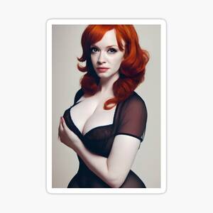 Christina Hendricks Celebrity Porn - Christina Hendricks Stickers for Sale | Redbubble