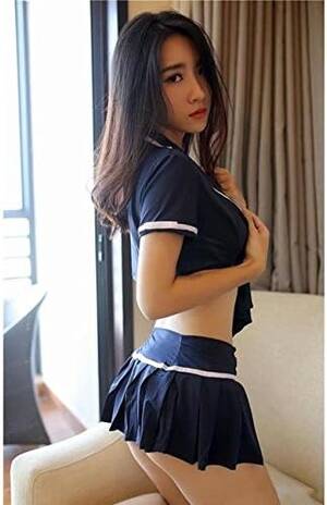 Girl Uniform Porn - DORLIONA q867 new womens lingerie solid button sailor suit student uniform  dress nightclub erotic underwear porn costumes Title Default Title :  Amazon.sg: Fashion