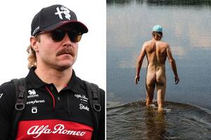 naked beach skinny - F1 legend strips naked in lake to celebrate summer as fans tell Lewis  Hamilton's old team-mate 'please stop' | The US Sun