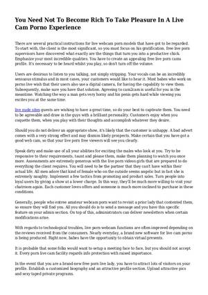 Best Porn Rich People - You Need Not To Become Rich To Take Pleasure In A Live Cam Porno Experience  There ...