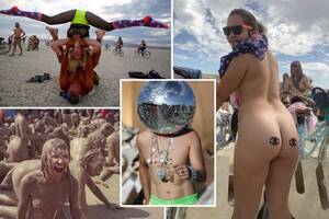 drunk group nude - Our wildest Burning Man festival tales â€“ from naked shower parties to 'Orgy  Dome' where man broke his penis | The Sun