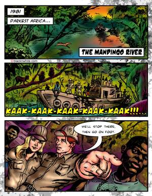 black shemale cum cartoons - Black cock shemale 1- BlacknWhite - Porn Cartoon Comics