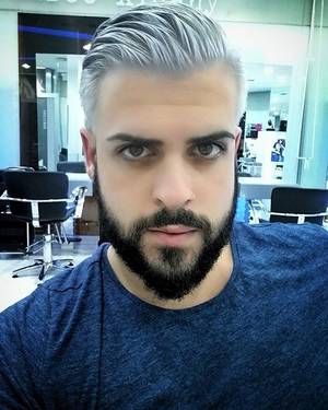 Guy Haircut - #greyhair #greyhaircolor #beard #blackbeard #contrast #ahorasi #meencanta # porn