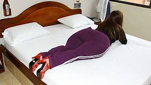 Homemade Solo Wife - My chubby wife demonstrates her enormous caboose in homemade solo