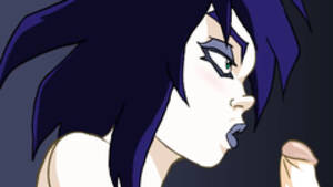 Emo Anime Porn Hardcore - Kylie Blowjob : Emo teen deeply swallows big cartoon dick