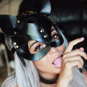 Mask Party Porn - New Sex Women Porn Fetish Head Leather Cat Half Mask Party Cosplay Costume  slave Halloween Masquerade Bondage BDSM Adult Masks - AliExpress