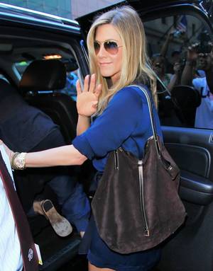jennifer aniston nude beach general store - Jennifer Aniston Tiffany & Co. Reversible Tote.