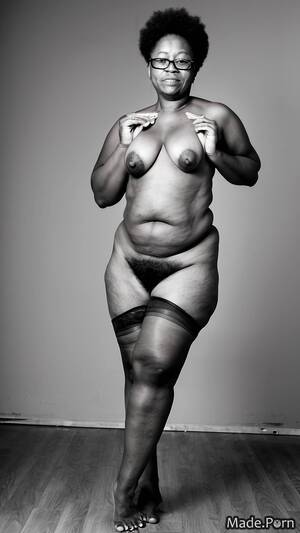 naked thick black wife - Porn image of nude african american barefoot thick thighs big hips hairy  woman created by AI