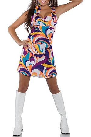 1960s Go Go Dress Sexy - Amazon.com: Sexy Adult Womens 60s 70s Hippie GoGo Dress Outfit Womens U.S.  Medium/Large: Adult Exotic Costumes: Clothing, Shoes & Jewelry