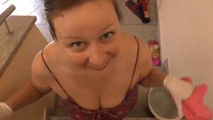 maid glove handjob - MILF Maid gives Handjob in rubber gloves and take his cum watch online