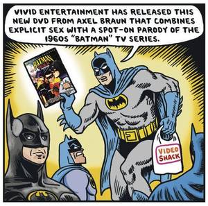 Batman Porn Comics - 11 - Vivid's 'Batman XXX: A Porn Parody' gets a full-page comic tribute in  New York's Village Voice. Illustrated by Ward Sutton, it includes dozenâ€¦
