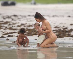 Amazing Topless Beach - Kim Kardashian Shows Off Hard-Earned Bikini Body While on Vacation With  Kids North and Saint! - Life & Style