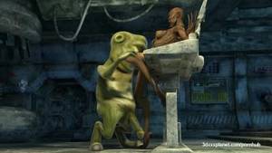 3d alien - Queen Alien Monster and the Green Space